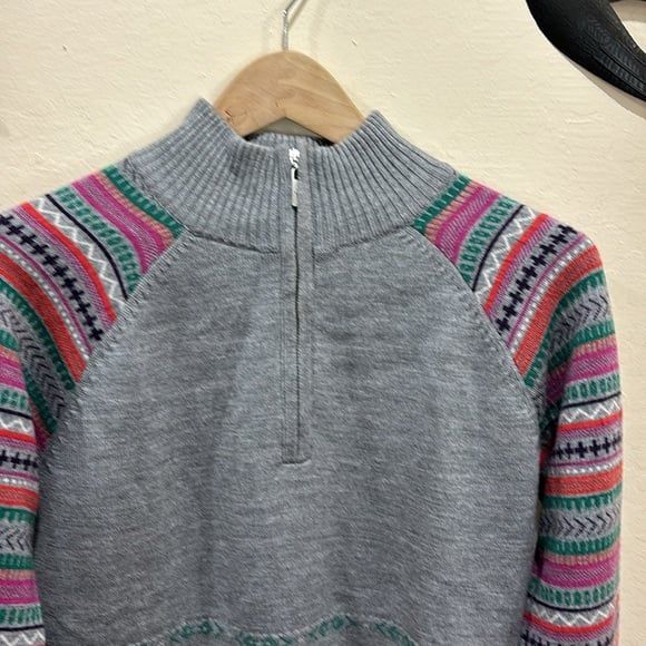 Neve Designs Julia 100% Merino Wool Nordic Fair Isle Knit Sweater ~ M - Picture 6 of 12